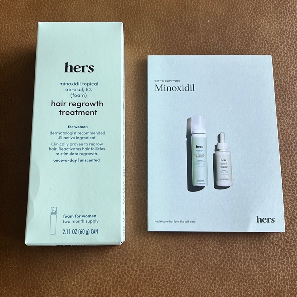 Hers 5% Topical minoxidil hair foam 2oz can